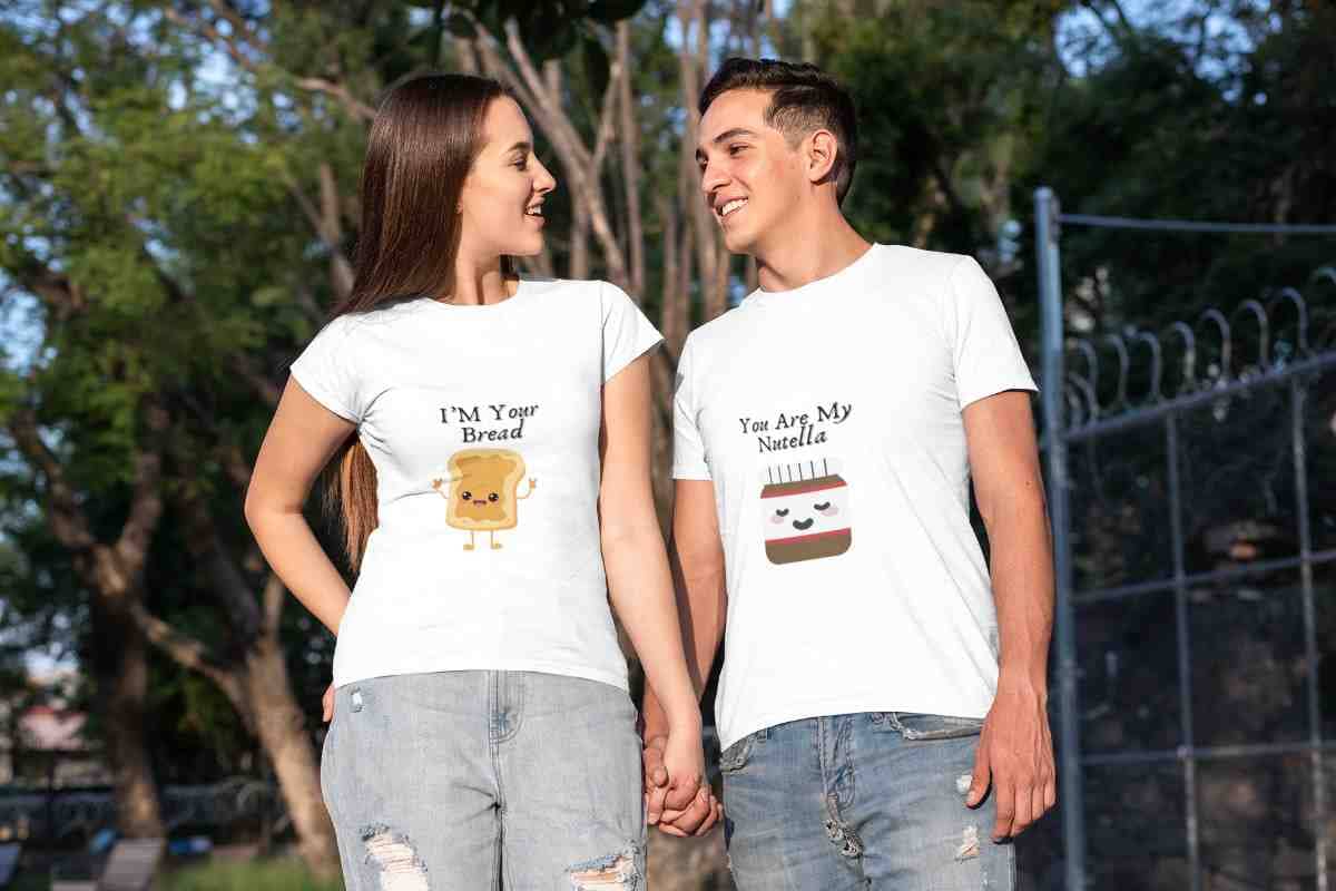 You are my Nutella I'm your Bread- White Couple T-shirt - OUTFITII